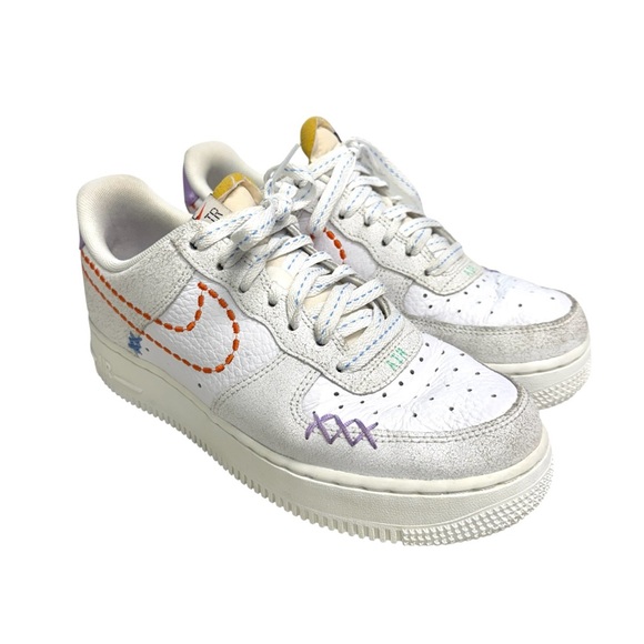 Nike Shoes - Nike Women’s Air Force 1 White Embroidered Sneakers Size 7.5